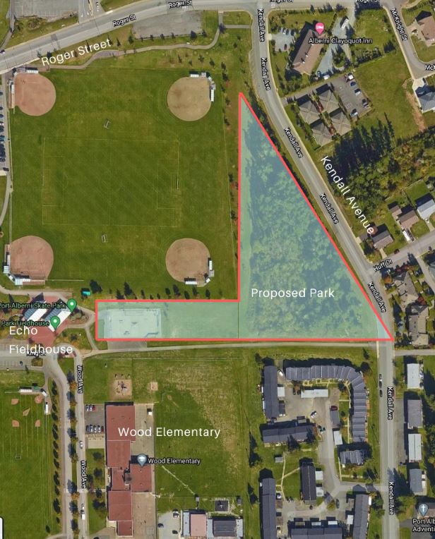 Map of proposed park site